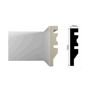 Rodapé Liso 7cm Branco